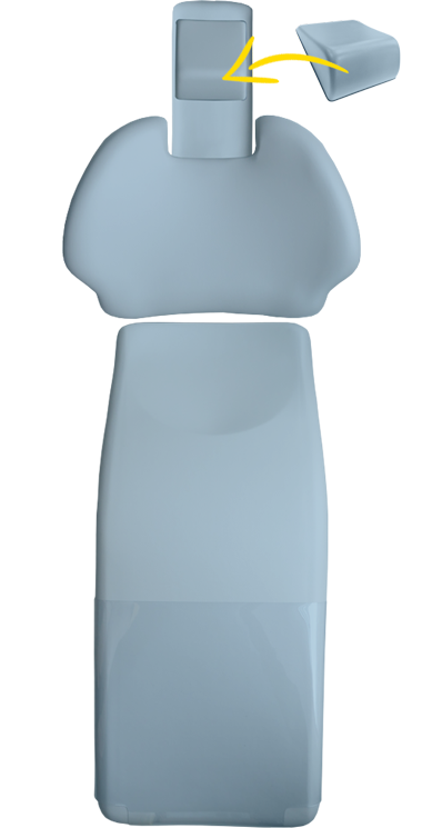 Kit de Rembourrage Sirona C/C+/M1+/ProFeel+ avec Coussin de nuque en coin magnétique et Dossier Étroit