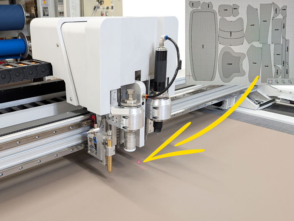 Eine neue Zuschnittmaschine